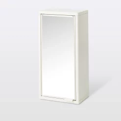 Castorama Armoire à Pharmacie Avec Porte Miroir GoodHome Saranda Métal Blanc L. 30 X H. 60 X P. 20 Cm