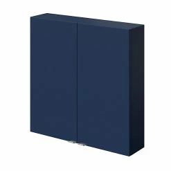 Castorama Armoire De Salle De Bains Faible Profondeur GoodHome Imandra Bleu Nuit Mat L. 60 X H. 60 X P. 15 Cm