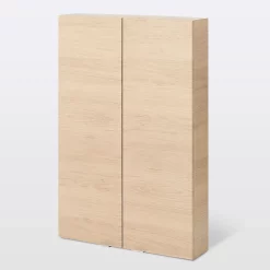 Castorama Armoire De Salle De Bains Faible Profondeur GoodHome Imandra Bois Chêne L.60 X H.90 X P.15 Cm