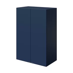 Castorama Armoire De Salle De Bains GoodHome Imandra Bleu Nuit Mat L. 60 X H. 90 X P. 36 Cm