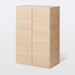 Castorama Armoire De Salle De Bains GoodHome Imandra Bois Chêne L.60 X H.90 X P.36 Cm