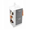 Castorama Caisson Meuble Sous Vasque Version Gauche à Poser Cooke & Lewis Waneta Gris 43 Cm + Façade De Meuble Gris + Plan Vasque En Céramique Blanche