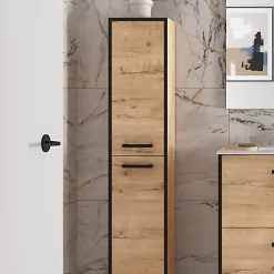 Castorama Colonne De Salle De Bains à Poser Cygnus Bath Zoé H. 150 Cm Chêne Ostippo