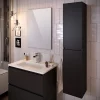 Castorama Colonne De Salle De Bains à Suspendre Anthracite Mat Milo L. 30 X H.140 Cm