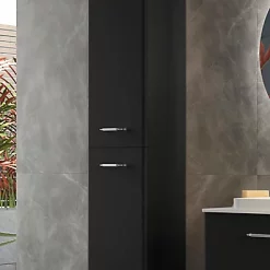 Castorama Colonne De Salle De Bains à Suspendre Cygnus Bath Teha H. 140 Cm Noir Mat