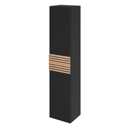 Castorama Colonne De Salle De Bains à Suspendre Ouverture Gauche Archi Noir Mat H. 160 X L. 35 Cm