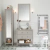 Castorama Colonne De Salle De Bains Avec Miroir GoodHome Perma Taupe H. 185 Cm