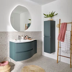 Castorama Colonne De Salle De Bains Kaki Vague 30 Cm