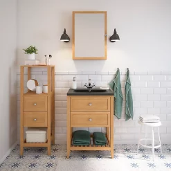 Castorama Demi Colonne De Salle De Bains à Poser GoodHome Perma L56,2 X H120,6 Cm