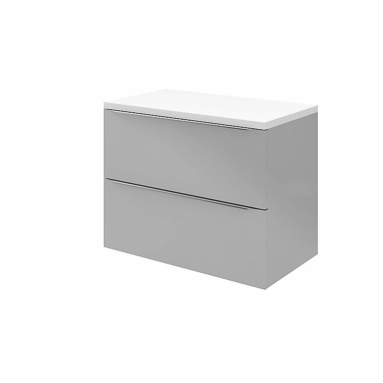 Castorama Ensemble L.80 Cm Meuble Sous Vasque Imandra Gris à Suspendre + Plan De Toilette Marloes Aggloméré Blanc Brillant 3 Castorama Ensemble L.80 Cm Meuble Sous Vasque Imandra Gris à Suspendre + Plan De Toilette Marloes Aggloméré Blanc Brillant