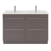 Castorama Ensemble Salle De Bains L.120 Cm Meuble à Poser Imandra Gris Taupe Brillant + Plan Double Vasque Céramique Blanc -castorama Soldes ensemble salle de bains l 120 cm meuble a poser imandra gris taupe brillant plan double vasque ceramique blanc5059340393605 21c