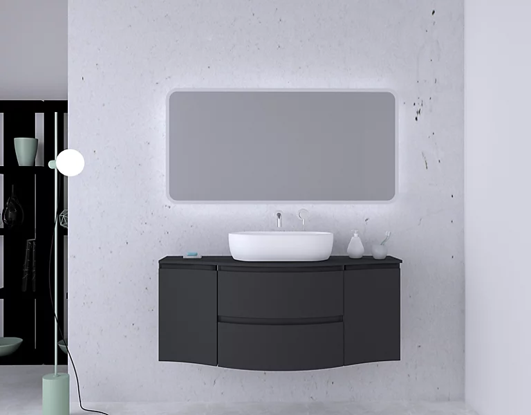 Castorama Ensemble Salle De Bains L.138 Cm Meuble Sous Vasque + Plan De Toilette Central Graphite Mat Vague 3 Castorama Ensemble Salle De Bains L.138 Cm Meuble Sous Vasque + Plan De Toilette Central Graphite Mat Vague