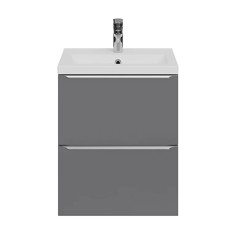 Castorama Ensemble Salle De Bains L.50 Cm Meuble à Suspendre Faible Profondeur Imandra Gris Brillant + Plan Vasque Nia Porcelaine Blanc 3 Castorama Ensemble Salle De Bains L.50 Cm Meuble à Suspendre Faible Profondeur Imandra Gris Brillant + Plan Vasque Nia Porcelaine Blanc