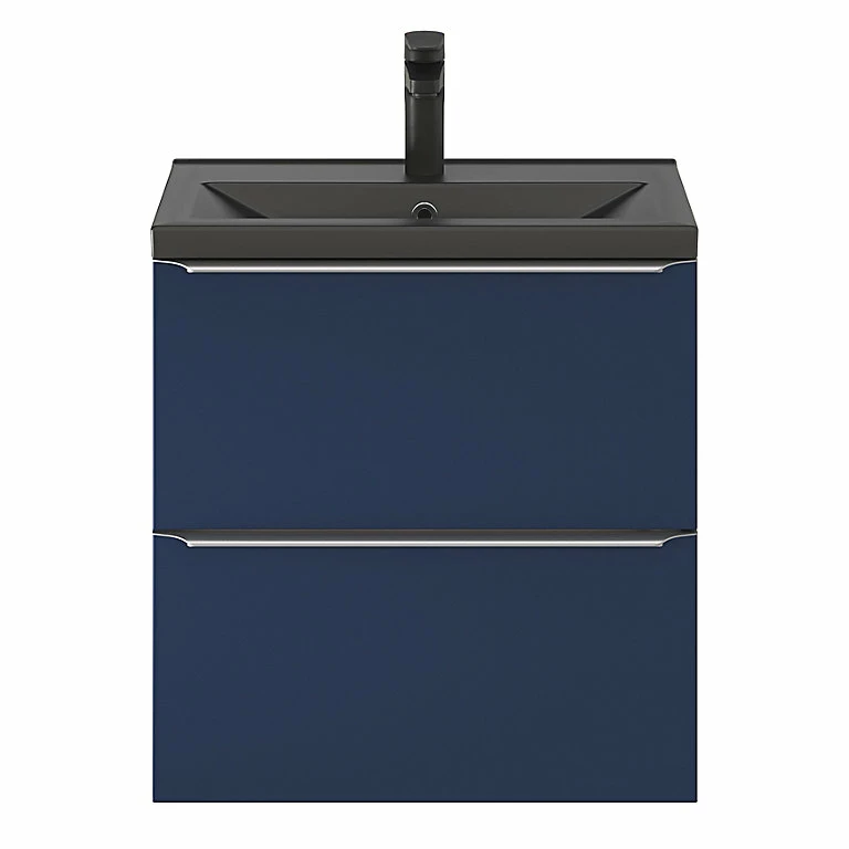 Castorama Ensemble Salle De Bains L.60 Cm Meuble à Suspendre Faible Profondeur Imandra Bleu Nuit Mat + Plan Vasque Nira Céramique Noir 3 Castorama Ensemble Salle De Bains L.60 Cm Meuble à Suspendre Faible Profondeur Imandra Bleu Nuit Mat + Plan Vasque Nira Céramique Noir