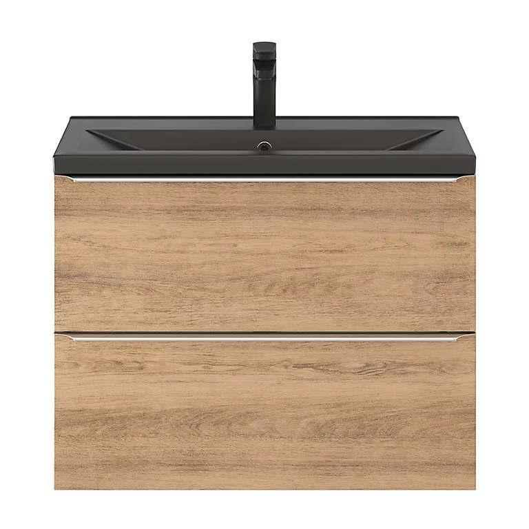 Castorama Ensemble Salle De Bains L.80 Cm Meuble à Suspendre Faible Profondeur Imandra Décor Chêne + Plan Vasque Céramique Noir 3 Castorama Ensemble Salle De Bains L.80 Cm Meuble à Suspendre Faible Profondeur Imandra Décor Chêne + Plan Vasque Céramique Noir