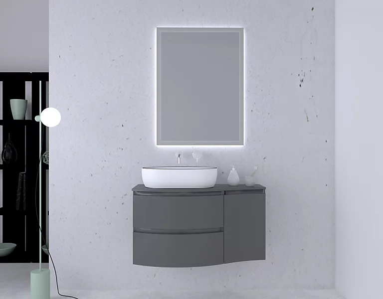 Castorama Ensemble Vague L.104 Cm Meuble Sous Vasque à Suspendre Gris Anthracite Brillant + Plan De Toilette + Complément Droit 3 Castorama Ensemble Vague L.104 Cm Meuble Sous Vasque à Suspendre Gris Anthracite Brillant + Plan De Toilette + Complément Droit