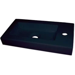 Castorama Lave-mains à Poser L.44 Cm Cooke & Lewis Seymour En Résine Coloris Noir