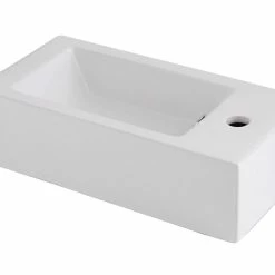 Castorama Lave-mains Céramique Blanc GoodHome Rioni 50 Cm