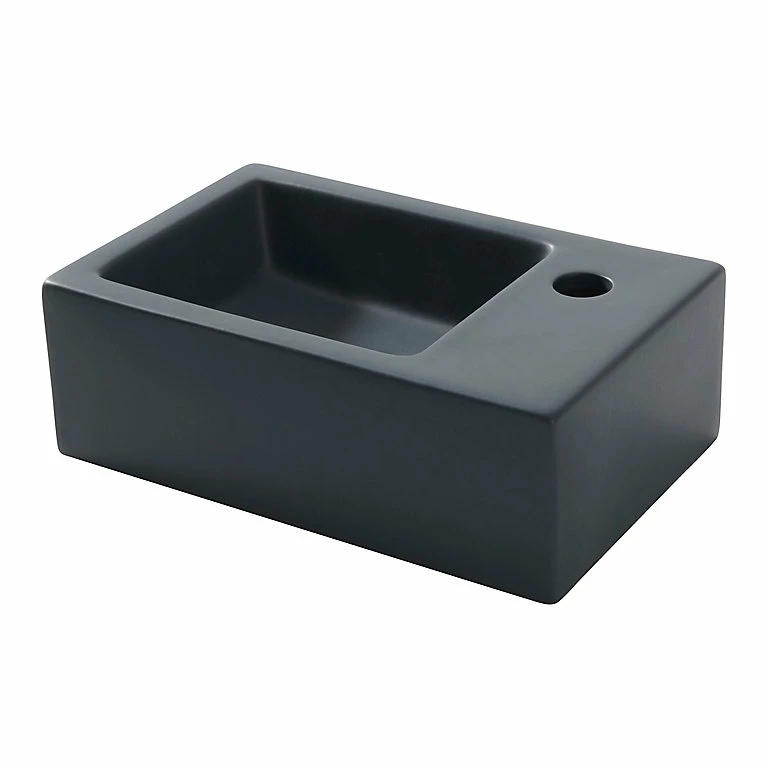 Castorama Lave-mains Céramique Gris GoodHome Peyto 3 Castorama Lave-mains Céramique Gris GoodHome Peyto