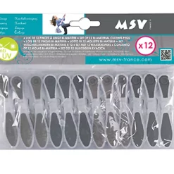 Castorama Lot De 12 Pinces à Linge Bi-matière MSV Gris