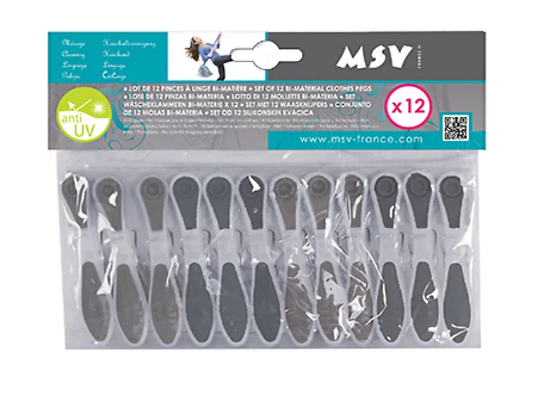 Castorama Lot De 12 Pinces à Linge Bi-matière MSV Gris 3 Castorama Lot De 12 Pinces à Linge Bi-matière MSV Gris