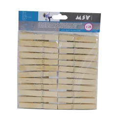 Castorama Lot De 24 Pinces à Linge MSV En Bois Coloris Naturel