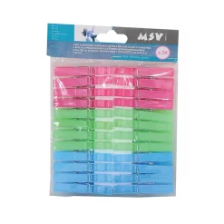 Castorama Lot De 24 Pinces à Linge MSV En Plastique Multicolore