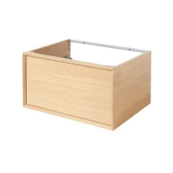 Castorama Meuble Sous Vasque 1 Tiroir à Suspendre GoodHome Avela Placage Chêne 60 Cm
