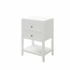 Castorama Meuble Sous Vasque à Poser 2 Tiroirs GoodHome Perma Blanc 60 Cm + Plan De Toilette