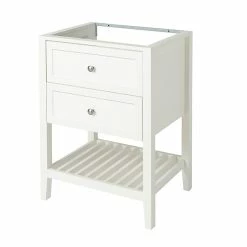 Castorama Meuble Sous Vasque à Poser 2 Tiroirs GoodHome Perma Blanc 60 Cm