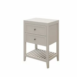 Castorama Meuble Sous Vasque à Poser 2 Tiroirs GoodHome Perma Taupe 60 Cm + Plan De Toilette