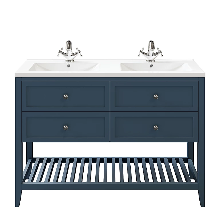 Castorama Meuble Sous Vasque à Poser 4 Tiroirs GoodHome Perma Bleu 120 Cm + Plan Double Vasque Nira 3 Castorama Meuble Sous Vasque à Poser 4 Tiroirs GoodHome Perma Bleu 120 Cm + Plan Double Vasque Nira