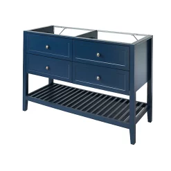Castorama Meuble Sous Vasque à Poser 4 Tiroirs GoodHome Perma Bleu 120 Cm