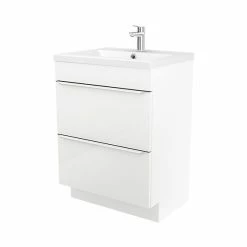 Castorama Meuble Sous Vasque à Poser GoodHome Imandra Blanc 60 Cm + Plan Vasque Nira