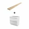 Castorama Meuble Sous Vasque à Poser GoodHome Imandra Blanc 80 Cm + Plan De Toilette Hartland 183 Cm (à Redécouper) -castorama Soldes meuble sous vasque a poser goodhome imandra blanc 80 cm plan de toilette hartland 183 cm a redecouper 3663602176466 07CF