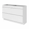 Castorama Meuble Sous Vasque à Poser GoodHome Imandra Blanc Brillant L. 120 X H. 82 X P. 45 Cm