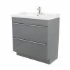 Castorama Meuble Sous Vasque à Poser GoodHome Imandra Gris 80 Cm + Plan Vasque Lana
