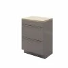 Castorama Meuble Sous Vasque à Poser GoodHome Imandra Gris Taupé 60 Cm + Plan De Toilette Hartland