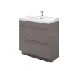 Castorama Meuble Sous Vasque à Poser GoodHome Imandra Gris Taupé 80 Cm + Plan Vasque Lana