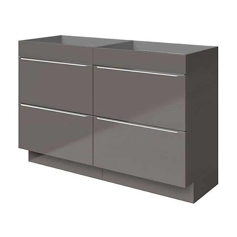 Castorama Meuble Sous Vasque à Poser GoodHome Imandra Gris Taupe Brillant L. 120 X H. 82 X P. 45 Cm 3 Castorama Meuble Sous Vasque à Poser GoodHome Imandra Gris Taupe Brillant L. 120 X H. 82 X P. 45 Cm