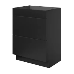 Castorama Meuble Sous Vasque à Poser GoodHome Imandra Noir Mat L. 60 X H. 82 X P. 45 Cm