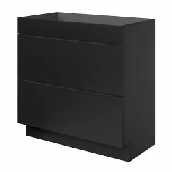 Castorama Meuble Sous Vasque à Poser GoodHome Imandra Noir Mat L. 80 X H. 82 X P. 45 Cm