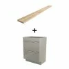 Castorama Meuble Sous Vasque à Poser GoodHome Imandra Taupe 60 Cm + Plan De Toilette Hartland 183 Cm (à Redécouper)