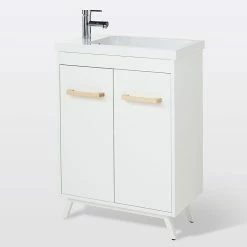 Castorama Meuble Sous Vasque à Poser GoodHome Ladoga Blanc 60 Cm + Plan Vasque Makonda
