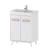 Castorama Meuble Sous Vasque à Poser GoodHome Ladoga Blanc 60 Cm + Plan Vasque Towan