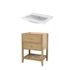 Meuble Sous Vasque à Poser GoodHome Perma Chêne 60 Cm + Plan Vasque Blanc GoodHome Nira -castorama Soldes meuble sous vasque a poser goodhome perma chene 60 cm plan vasque blanc goodhome nira5059340638362 01c FR CF