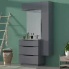 Castorama Meuble Sous Vasque à Poser Pamili Gris Anthracite Brillant 80 Cm + Plan Vasque En Résine Blanc -castorama Soldes meuble sous vasque a poser pamili gris anthracite brillant 80 cm plan vasque en resine blanc5059340718644 01c FR CF