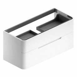 Castorama Meuble Sous Vasque à Suspendre Alba Blanc Mat L. 119 X H. 55 X P. 50,5 Cm