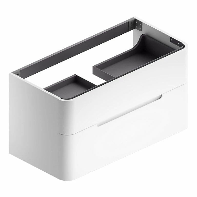 Castorama Meuble Sous Vasque à Suspendre Alba Blanc Mat Version Centre L. 104 X H. 55 X P. 50,5 Cm 3 Castorama Meuble Sous Vasque à Suspendre Alba Blanc Mat Version Centre L. 104 X H. 55 X P. 50,5 Cm