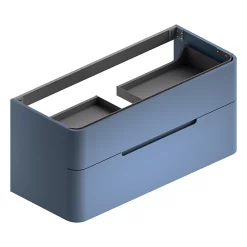 Castorama Meuble Sous Vasque à Suspendre Alba Bleu Mat L. 119 X H. 55 X P. 50,5 Cm